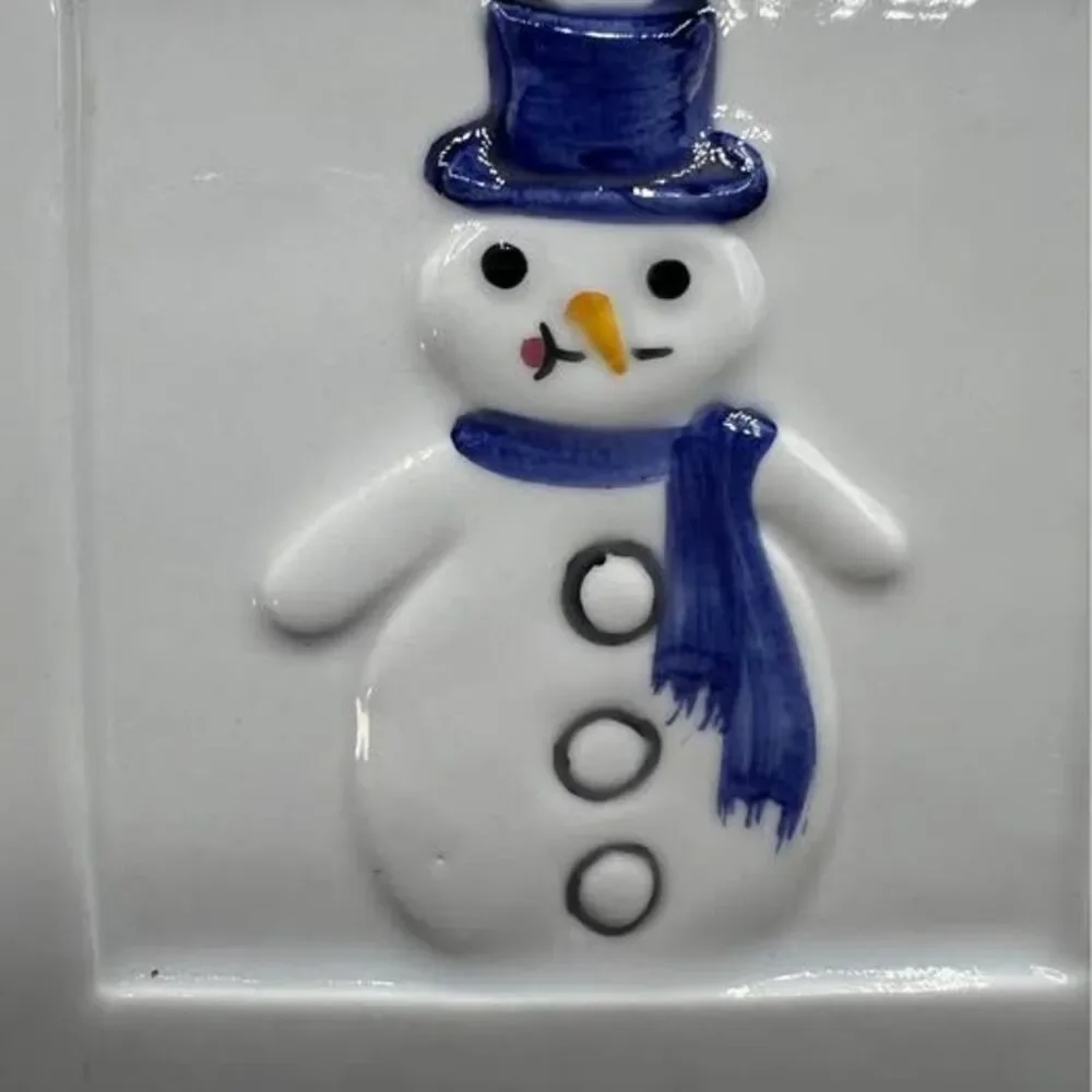 Trivet, Christmas Snow man Ceramic